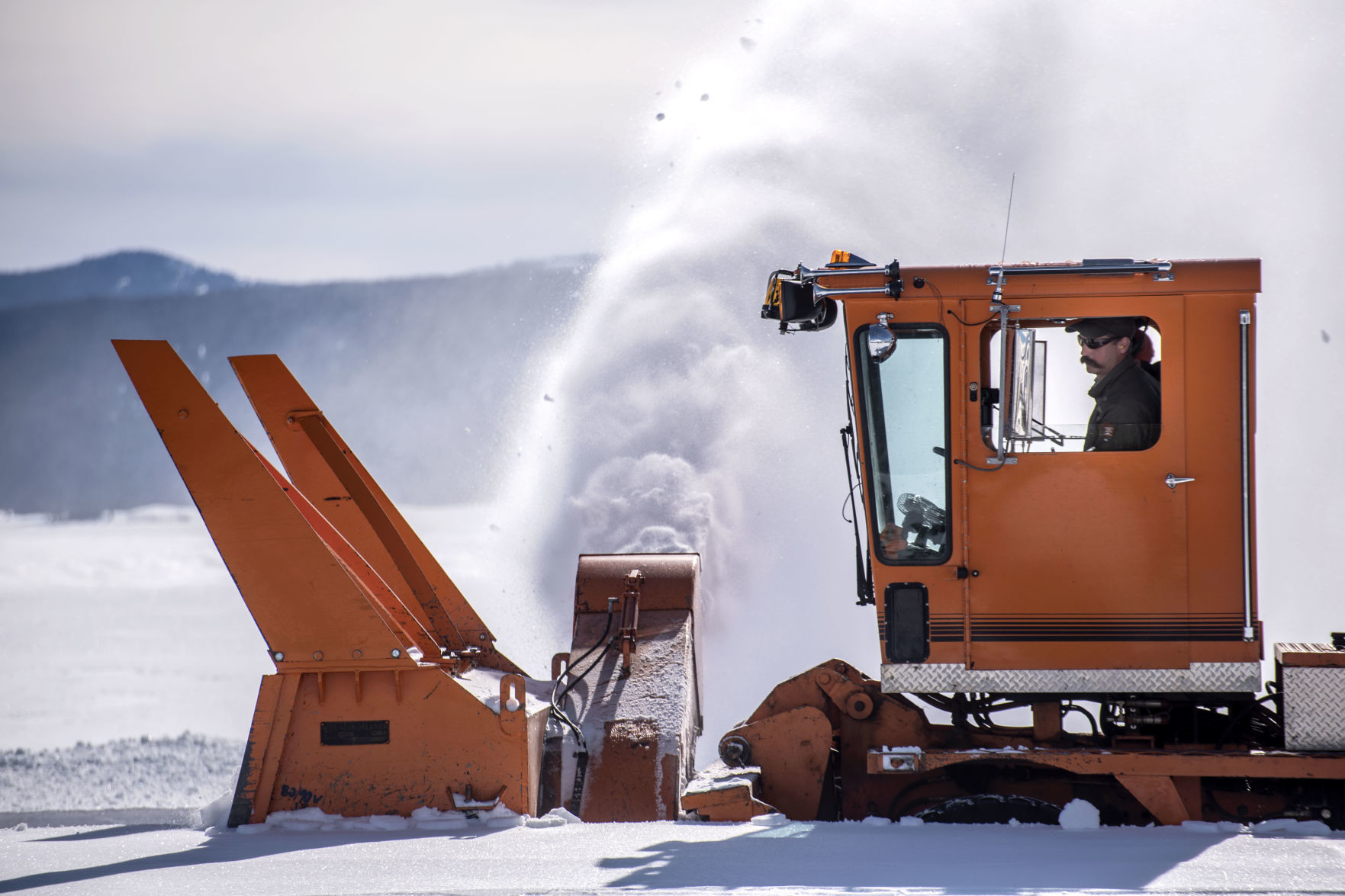 Spring plowing of the Teton Park Road